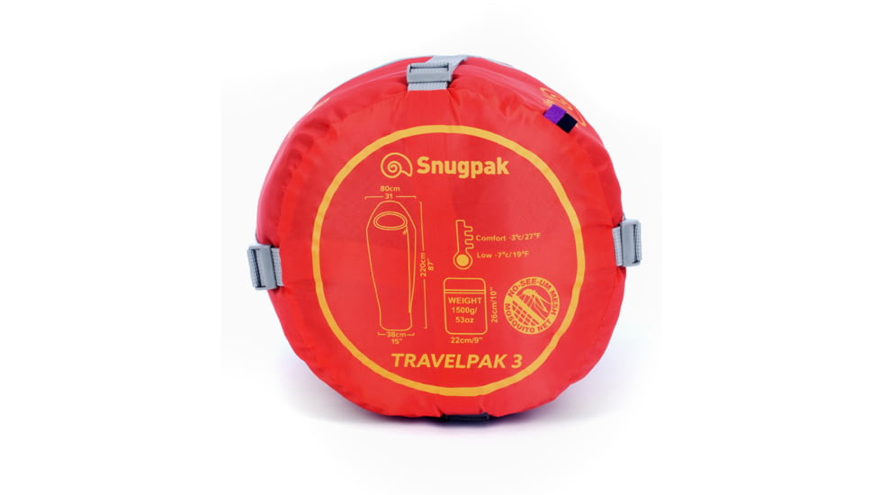 SnugPak Travelpak 3 Sleeping Bag, Vivid Violet, 98830