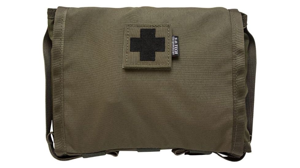 S.O.Tech Viper Flat Individual First Aid Kit, A1, Ranger Green VFIFAK-A1-RG