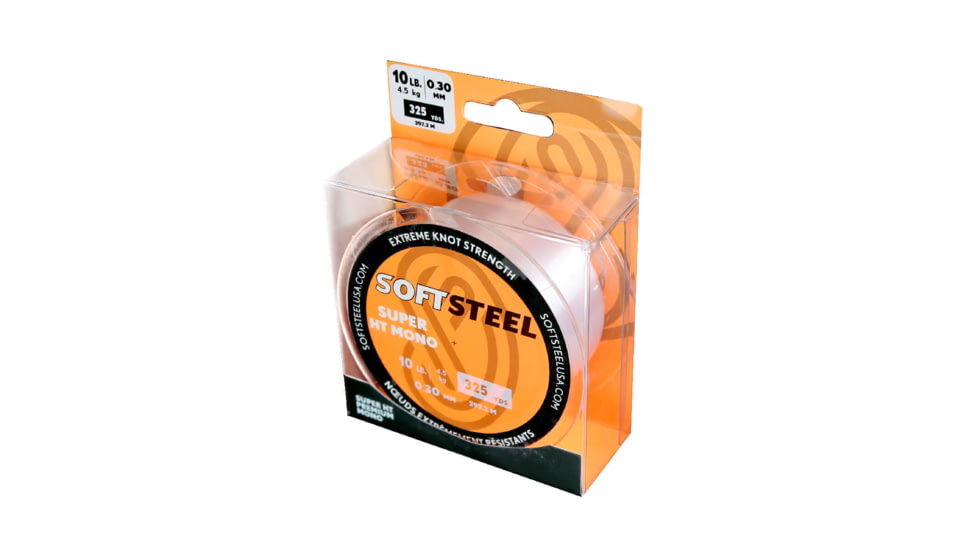 Soft Steel Super HT Premium Monofilament Fishing Line 325 yard spool - 12lb clear, HTM-325-12