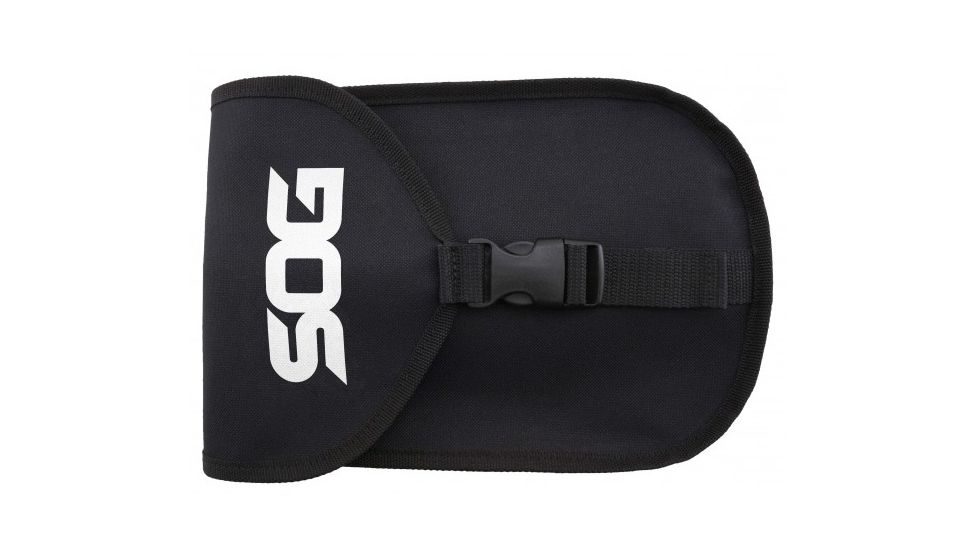 SOG Specialty Knives & Tools Elite E-Tool Collapsible Shovel, Ballistic Nylon Sheath, 26 inch, Hardcased Black, F19-N