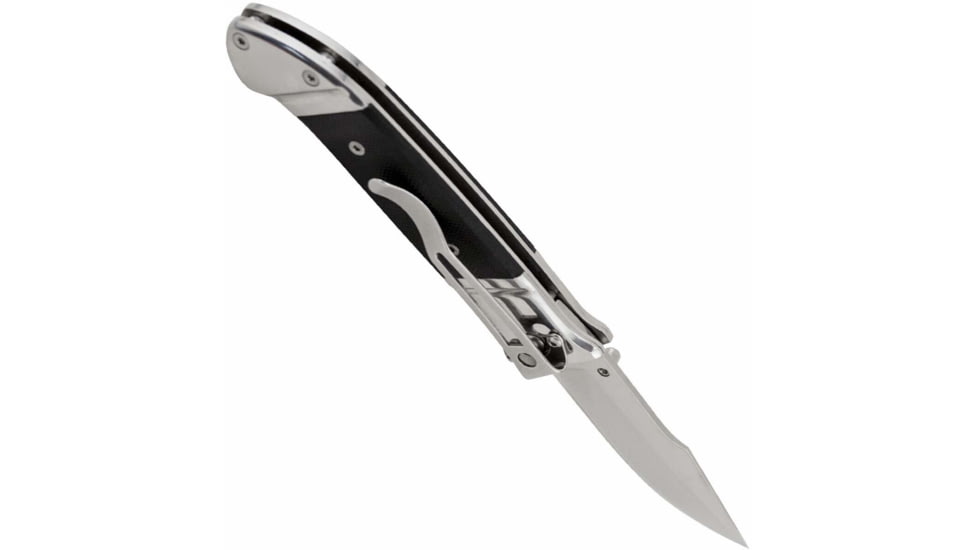 SOG Specialty Knives & Tools Fielder Folding Knife, 3.3in, 7Cr17MoV Blade, Clip Point, Black, G10 Handle, Silver, SOG-FF38-CP