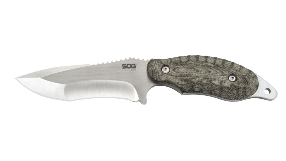 SOG Specialty Knives & Tools Kiku 4in VG10 Fixed Blade Knife, Satin, KU-2021