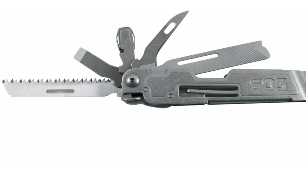 SOG Specialty Knives &amp; Tools PowerAccess Deluxe Multi-Tool, Stainless Steel Blade, Stone Wash Finish, Grey/Grey, SOG-PA2001-CP