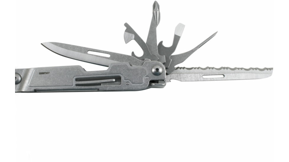 SOG Specialty Knives &amp; Tools PowerAccess Deluxe Multi-Tool, Stainless Steel Blade, Stone Wash Finish, Grey/Grey, SOG-PA2001-CP