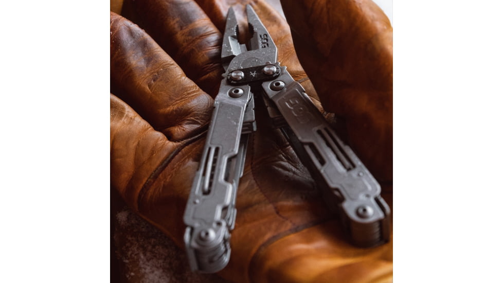 SOG Specialty Knives &amp; Tools PowerAccess Deluxe Multi-Tool, Stainless Steel Blade, Stone Wash Finish, Grey/Grey, SOG-PA2001-CP