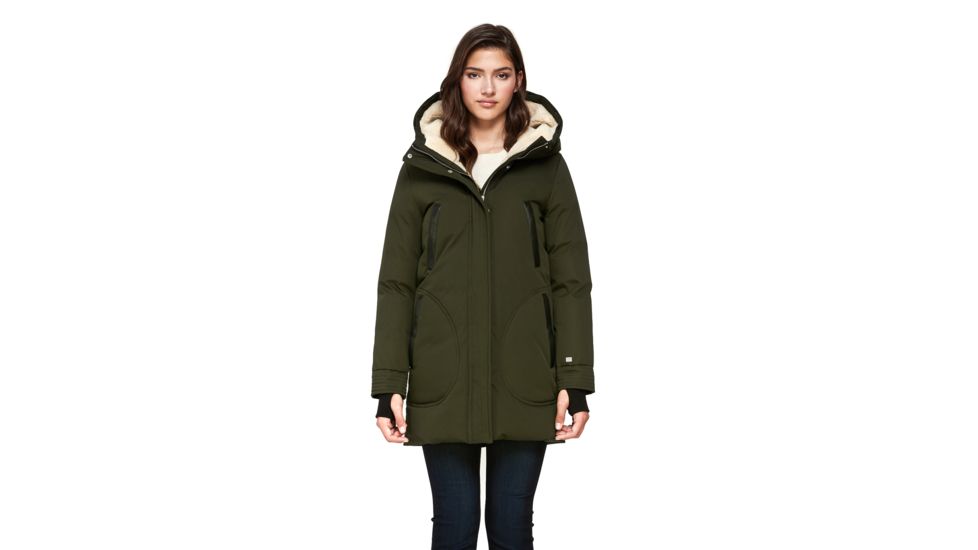 SOIA &amp; KYO Saundra-CN Jacket - Women's, Army, Large, SAUNDRA-CN-Army-L