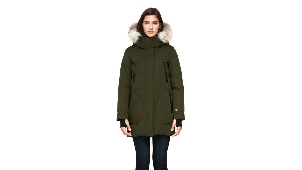 SOIA &amp; KYO Saundra-CN Jacket - Women's, Army, Medium, SAUNDRA-CN-Army-M