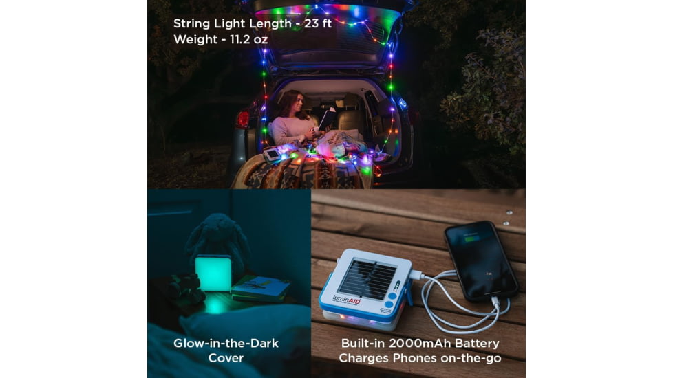 Sol / Inactive Arb Luminaid Solar String Color Light With Phone Charger
