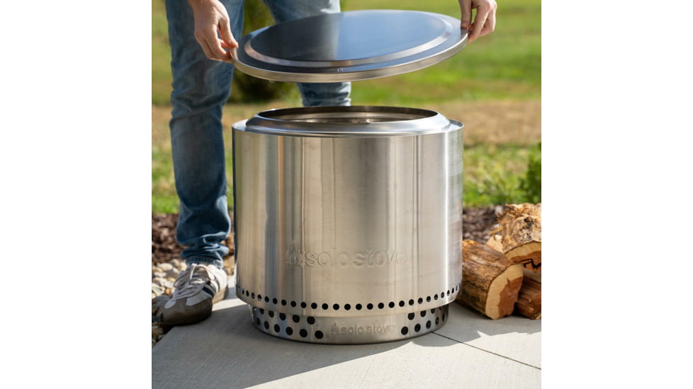 Solo Stove Bonfire Lid, Stainless Steel, Medium, ssbon-lid