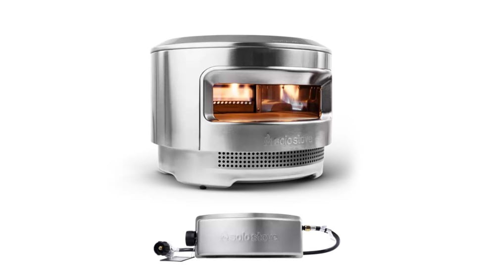 Solo Stove Pi Pizza Oven + Burner, Stainless Steel, Large, PIZZA-OVEN-12-BURNER