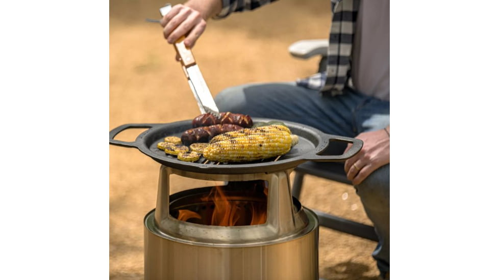 Solo Stove Ranger Cast Iron Grill Cooking Bundle 2, Stainless Steel, Cast Iron Black, Medium, SSRAN-COOKING-BUNDLE