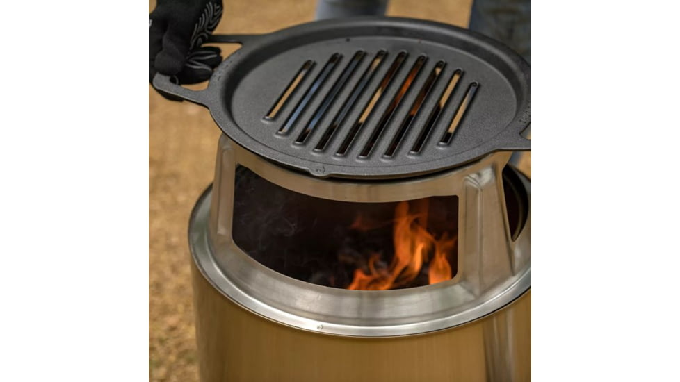 Solo Stove Ranger Cast Iron Grill Cooking Bundle 2, Stainless Steel, Cast Iron Black, Medium, SSRAN-COOKING-BUNDLE