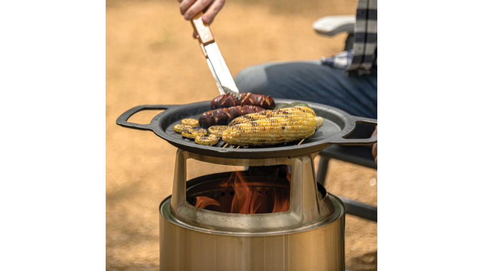 Solo Stove Yukon Cast Iron Grill Cooking Bundle 2, Stainless Steel, Cast Iron Black, Medium, SSYUK-27-COOKING-BUNDLE