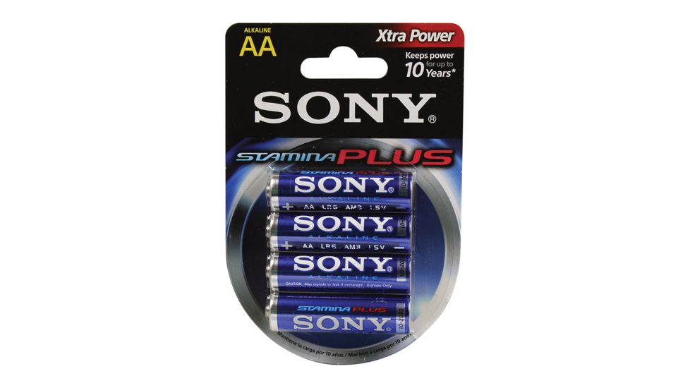 Sony Alkaline Stamina Plus AA Batteries Pack - 4 Batteries SAA4PACK