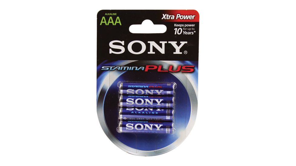 Sony Alkaline Stamina Plus AAA 4 Batteries per Pack, S-AM4B4A