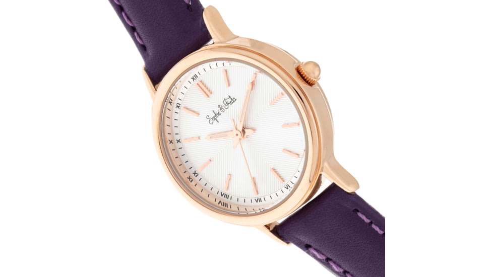 Sophie And Freda Berlin Leather-Band Watch, Purple, One Size, SAFSF4805