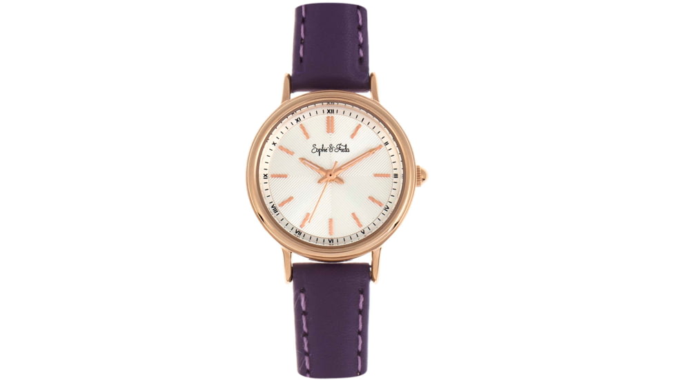Sophie And Freda Berlin Leather-Band Watch, Purple, One Size, SAFSF4805
