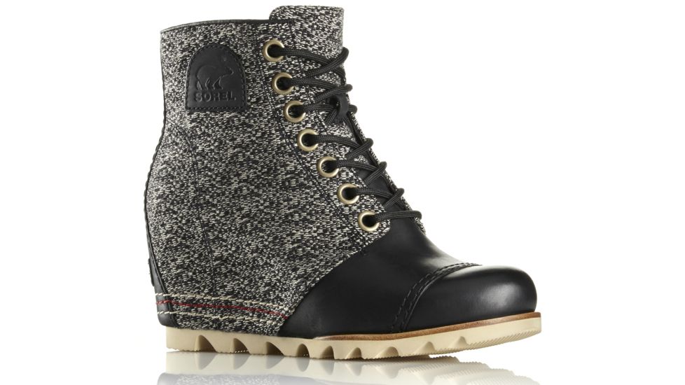 Sorel 1964 Premium Wedge Casual Boot - Women's-Black/Grey-Medium-11