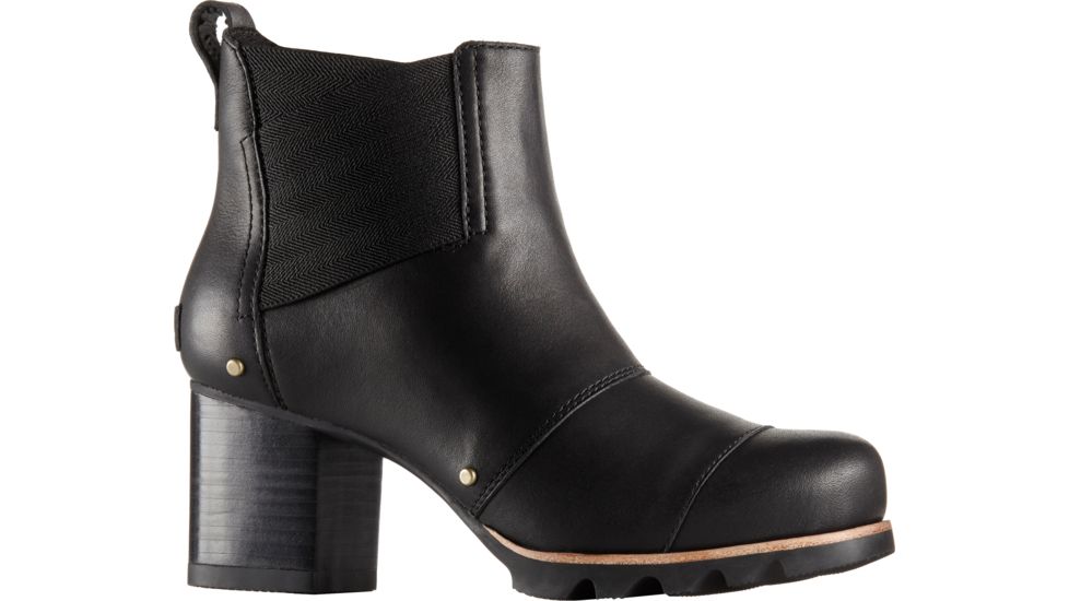 Sorel Addington Chelsea Leather Casual Boot - Women's-Black/Kettle-Medium-9.5