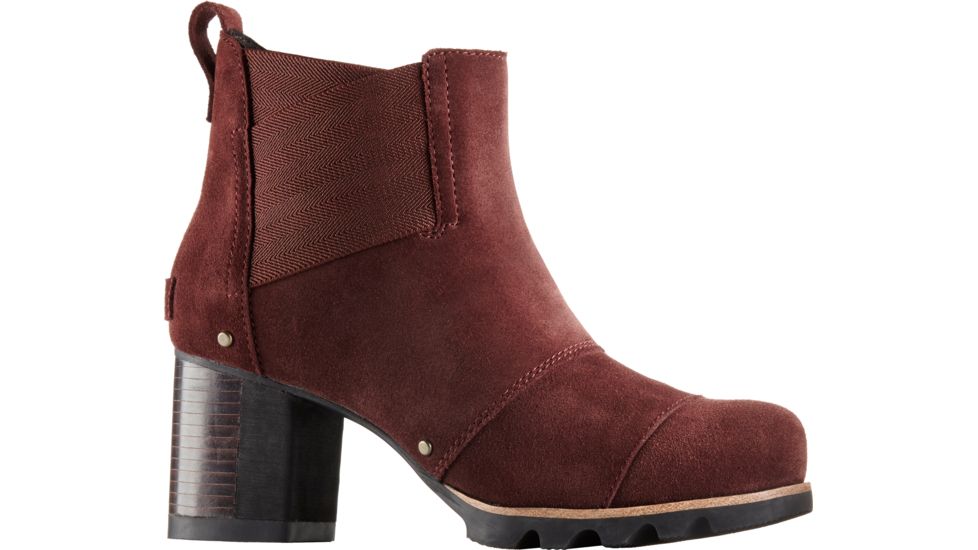 Sorel Addington Chelsea Suede Casual Boot - Women's-Redwood/Black-Medium-7.5