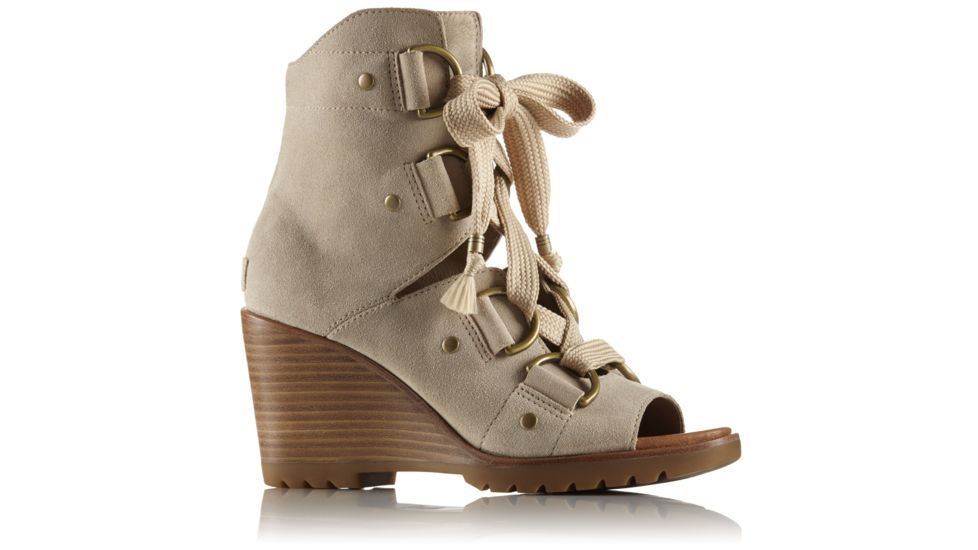 Sorel After Hours Lace Up Suede Casual Boot, Womens, Oatmeal, 7.5 US, 1787451241-7.5