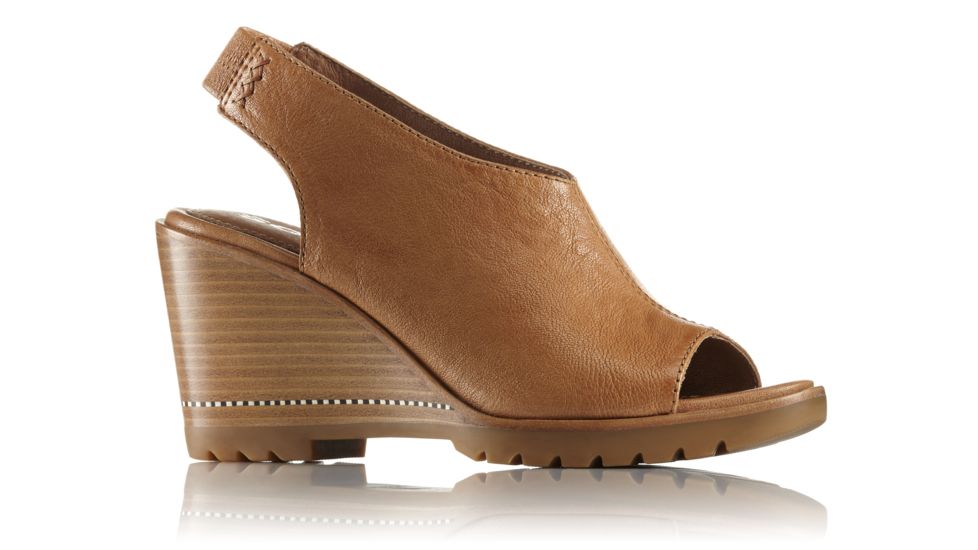 Sorel After Hours Slingback Leather Sandal, Womens, Camel Brown, 7 US, 1776011224-7