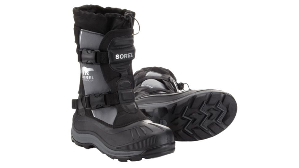 Sorel Alpha Trac Buckle Winter Boot - Men's-Black-8 US