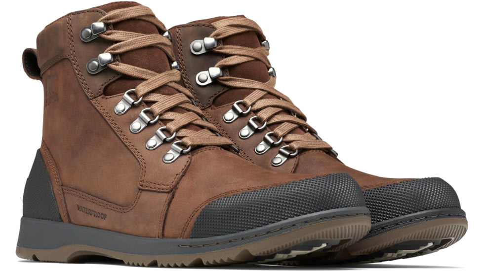Sorel Ankeny II Mid Waterproof Boot - Mens, Tobacco, Black, 10, 2029161-256-10