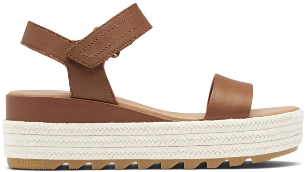 Sorel Cameron Flatform Leather Sandals - Women's, Velvet Tan/Chalk, 7 US, 1999471-242-7