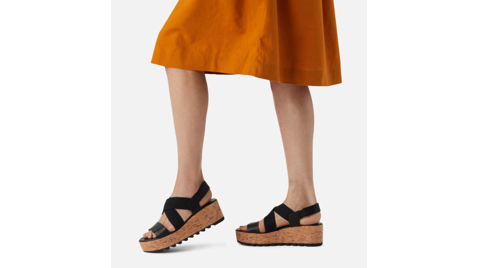 Sorel Cameron Flatform Slingback Sandals - Womens, Black, 8.5 US, 1936861-010-8.5