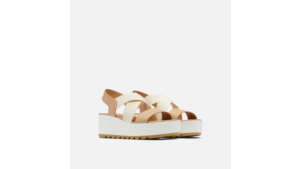 Sorel Cameron Flatform Slingback Sandals - Womens, Honest Beige/Chalk, 8 US, 1999131-246-8
