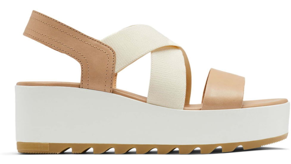 USED Sorel Cameron Flatform Slingback Sandals - Women's, Honest Beige/Chalk, 9.5 US, 1999131-246-9.5, EDEMO1