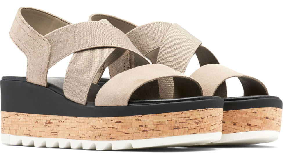 Sorel Cameron Flatform Slingback Sandals - Womens, Omega Taupe/Sea Salt, 8.5 US, 1999121-264-8.5