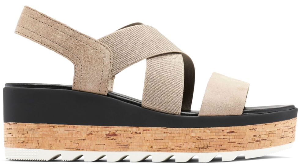 Sorel Cameron Flatform Slingback Sandals - Womens, Omega Taupe/Sea Salt, 8.5 US, 1999121-264-8.5