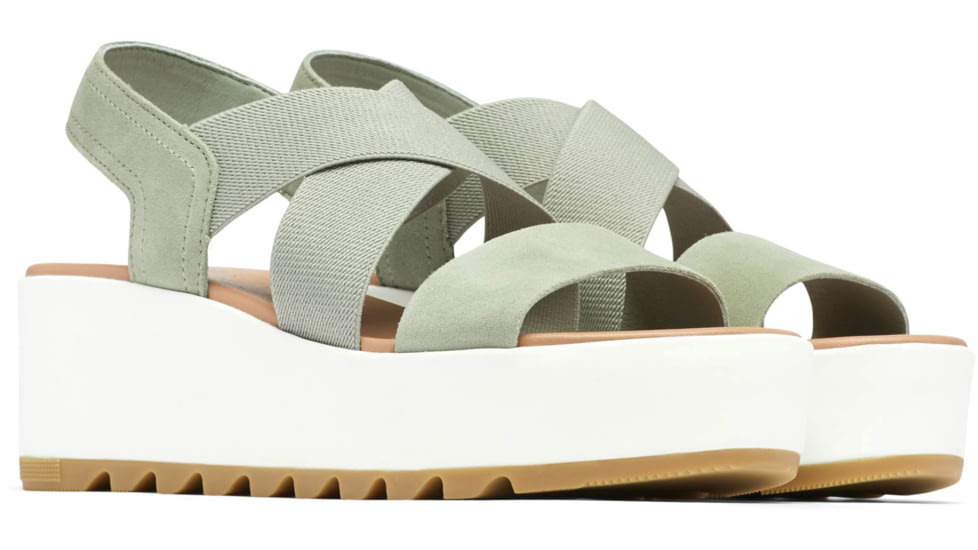 Sorel Cameron Flatform Slingback Sandals - Womens, Safari/Sea Salt, 7.5 US, 1999121-348-7.5