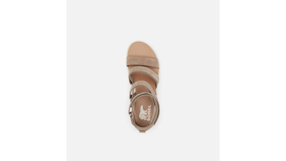 Sorel Cameron Wedge Multistrap Sandals - Womens, Omega Taupe/Sea Salt, 9 US, 1999201-264-9