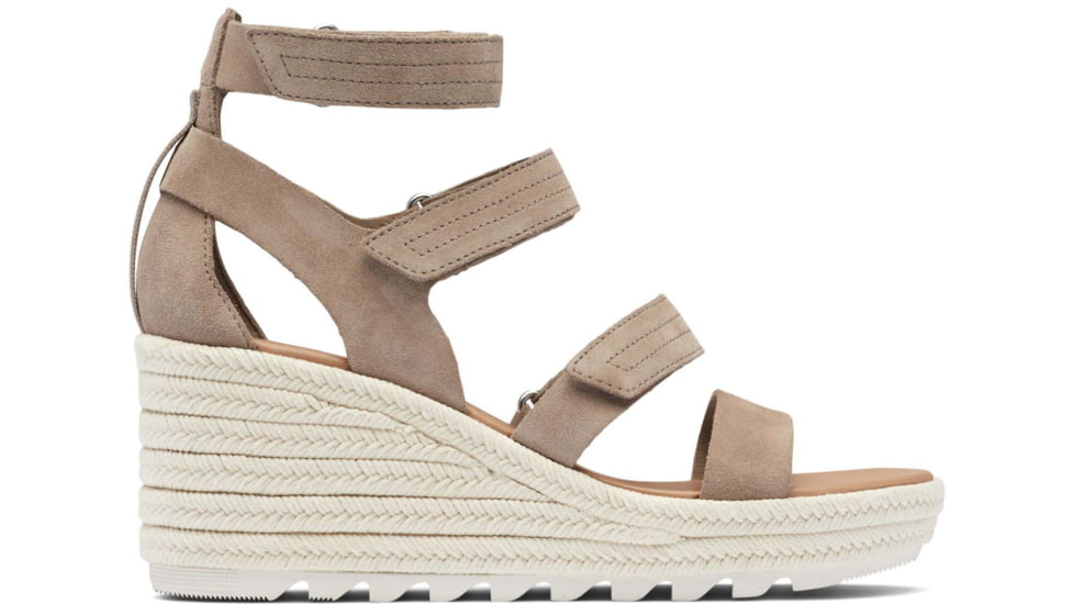 Sorel Cameron Wedge Multistrap Sandals - Womens, Omega Taupe/Sea Salt, 9 US, 1999201-264-9