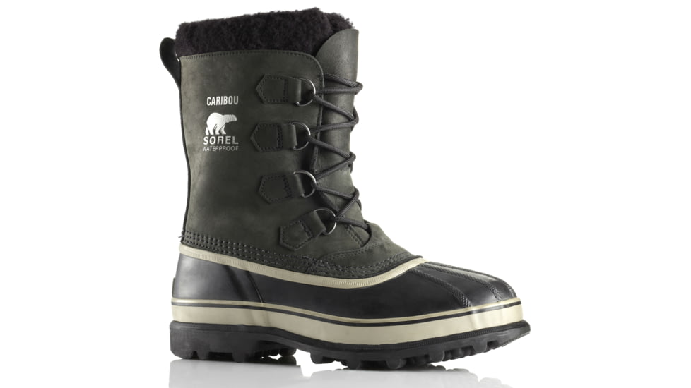 Sorel Caribou Winter Boot - Men's-Black/Tusk-11