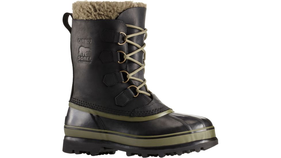 Sorel Caribou Wool Winter Boot - Men's-Black/Nori-Medium-8