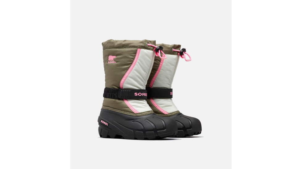 Sorel Childrens Flurry Boot, Hiker Green, Bu, 12, 1638082371-12