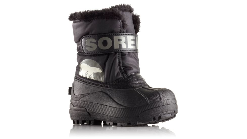 Sorel Childrens Snow Commander Winter Boot, Black, Charcoal, 12.5, 1638111010-12.5