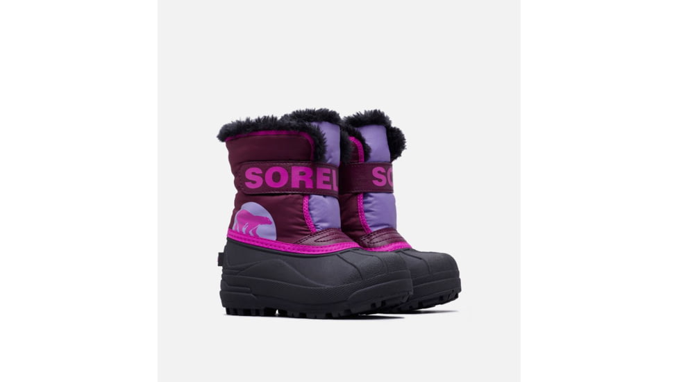 Sorel Childrens Snow Commander Winter Boot, Purple Dahlia,, 12, 1638111562-12