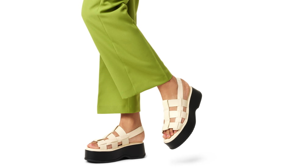 Sorel Dayspring Slingback Sandal - Womens, Honey White/Black, 11, 2069751-292-11