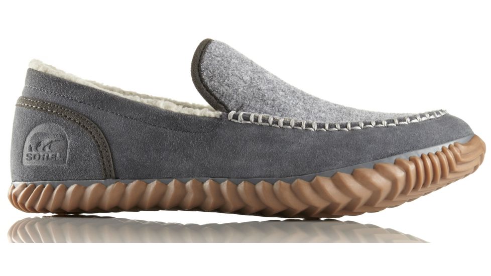 Sorel Dude Moc Felt Slipper - Men's-City Grey-Medium-8