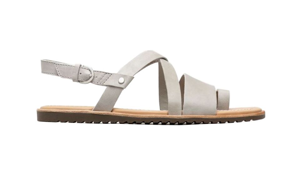 Sorel Ella Criss Cross Casual Sandals - Womens, Dove, 5-5, 1841301081-5-5