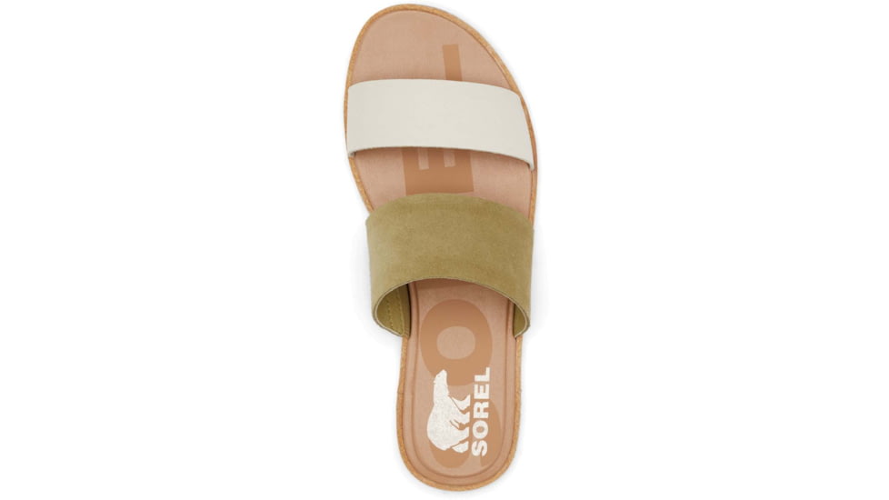 Sorel Ella II Slide Sandals - Womens, Olive Shade/Chalk, 8 US, 1999311-358-8