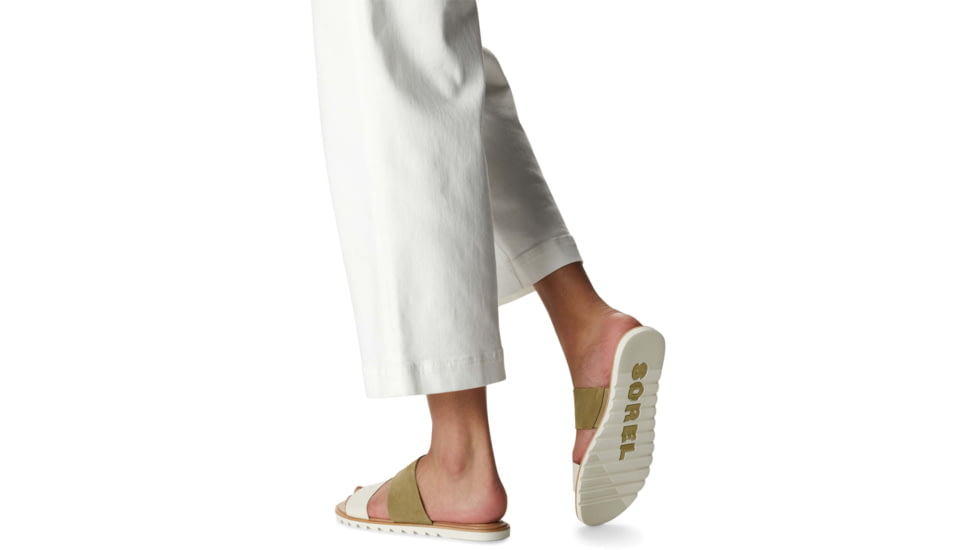 Sorel Ella II Slide Sandals - Womens, Olive Shade/Chalk, 8 US, 1999311-358-8