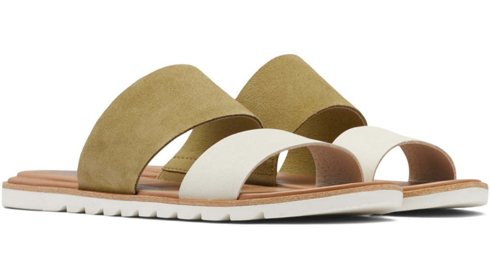 Sorel Ella II Slide Sandals - Womens, Olive Shade/Chalk, 8 US, 1999311-358-8