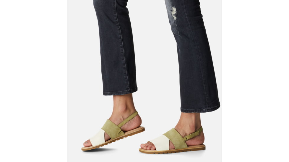 Sorel Ella II Slingback Sandals - Womens, Olive Shade/Chalk, 7 US, 1999341-358-7