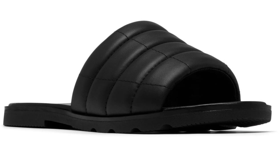 Sorel Ella III Slide - Womens, Black/Black, 7, 2069711-010-7